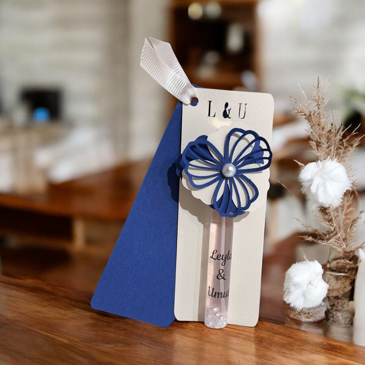 Grace Cam Şişe İncili Sprey Kolonya Düğün Nişan Hediyelik